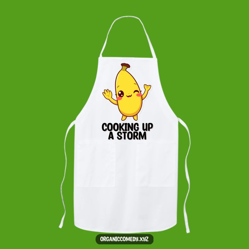 Funny Banana Wave Apron - Kitchen Fruit Cartoon Chef Gift
