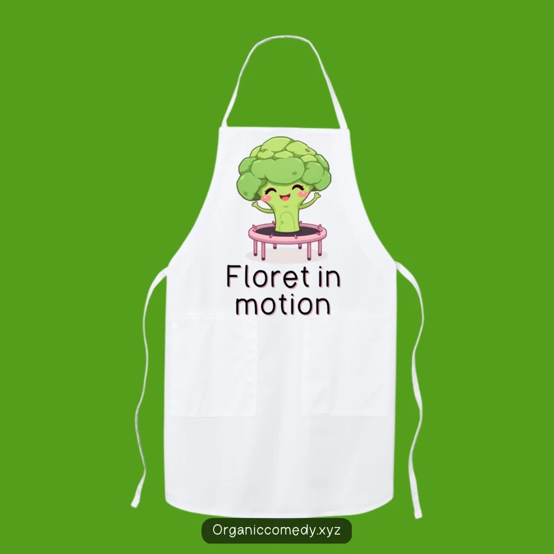 Funny Broccoli Bouncing Apron: Kitchen Giggling Veggie Fun