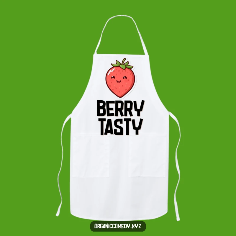 Funny Bouncing Strawberry Apron - Cheerful Kitchen Wear for Fruit Lovers