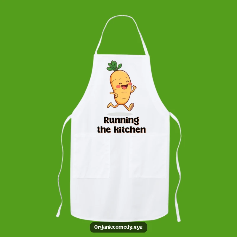 Funny Carrot Jogger Apron - Kitchen Veggie Cartoon Chef Gift