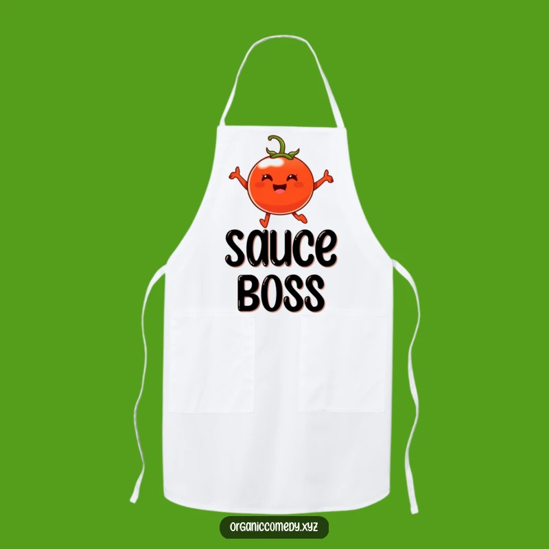 Funny Tomato Leap Apron - Cheerful Kitchen Wear for Veggie Lovers