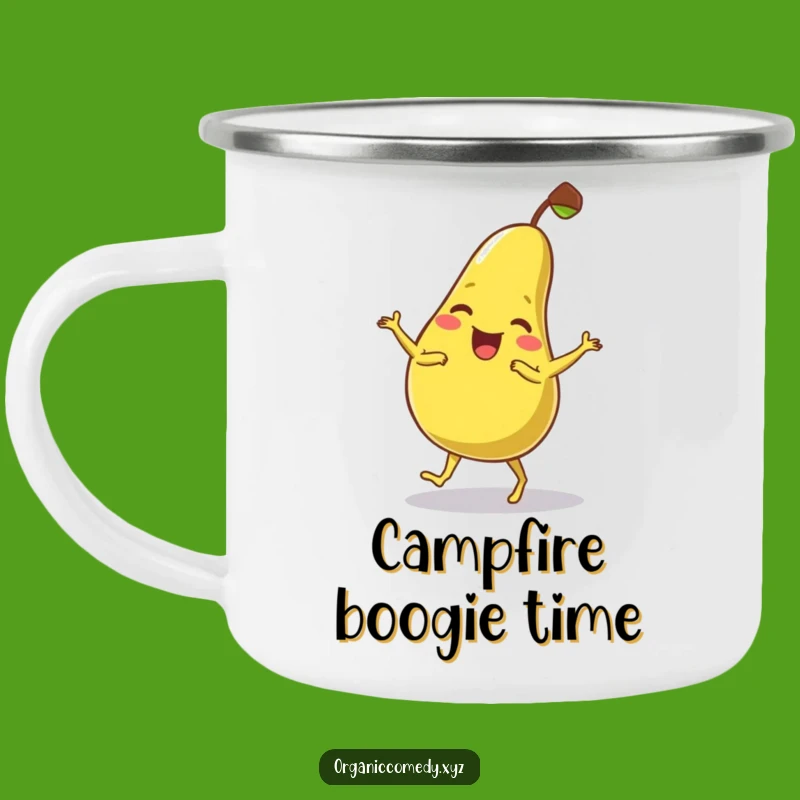 Funny Pear Dance Camping Mug - Rugged Fruit Cartoon Drinkware Gift