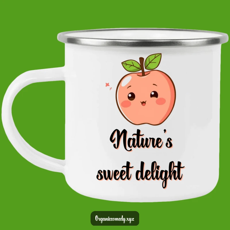 Funny Spinning Apple Camping Mug: Adventure with Blushing Joy, Gift
