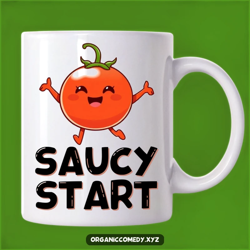Funny Tomato Leap Mug - Happy Veggie Gift for a Joyful Day
