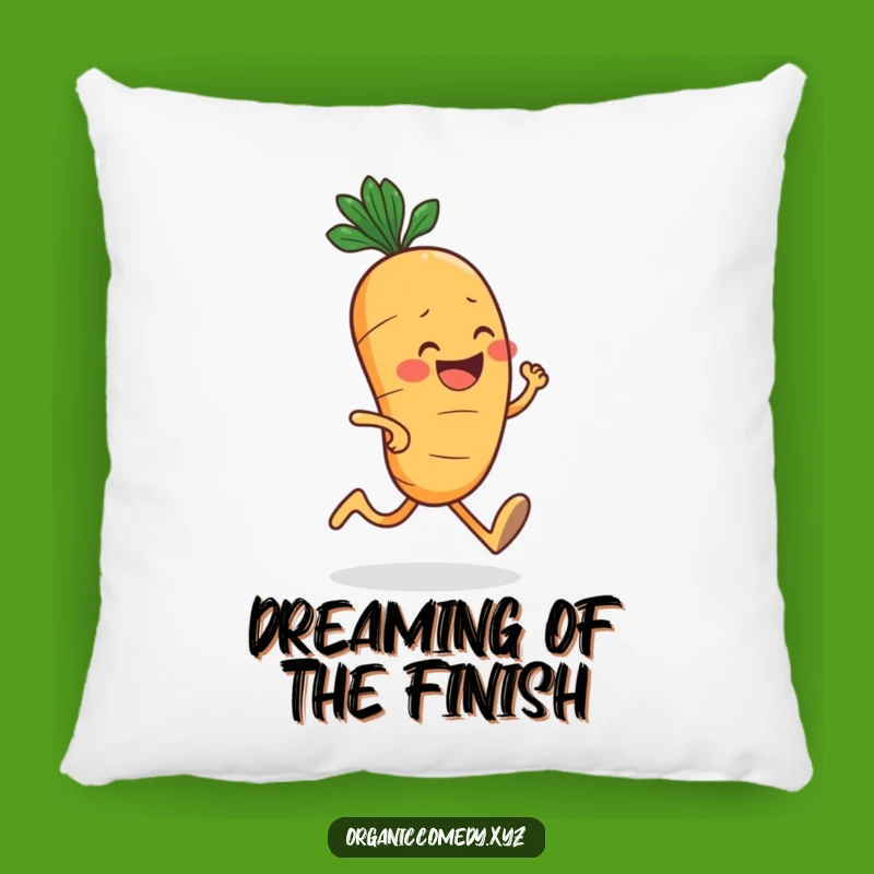Funny Carrot Jogger Pillow - Soft Veggie Cartoon Cushion Gift