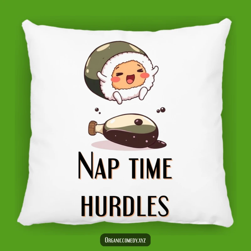 Funny Sushi Leap Pillow: Cozy Up with Playful Charm!
