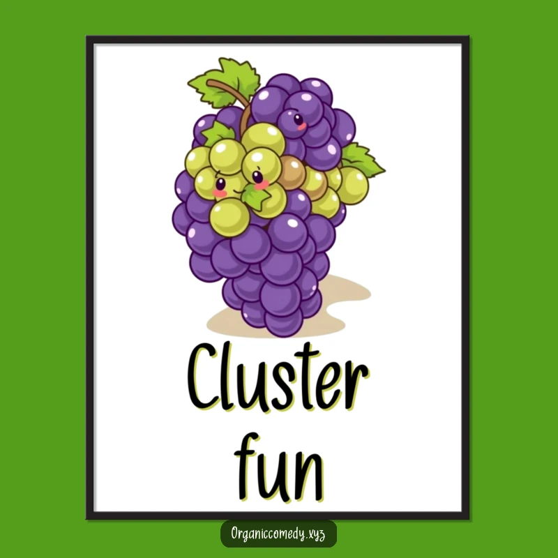 Funny Grapes Tumbling Digital Art - Instant Download for Playful Decor