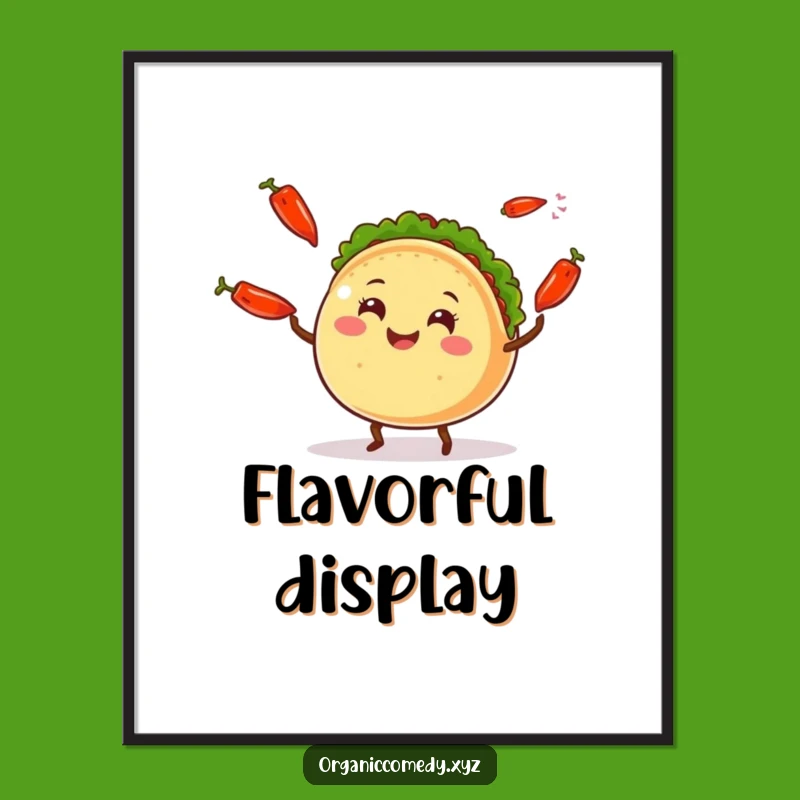 Funny Taco Juggling Digital Art: Instant Fiesta and Foodie Fun!