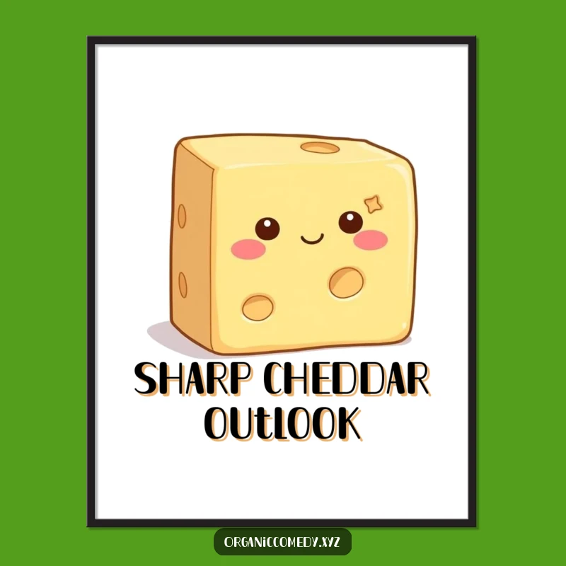 Funny Wiggling Cheese Digital Art: Instant Joyful Decor, Perfect Gift