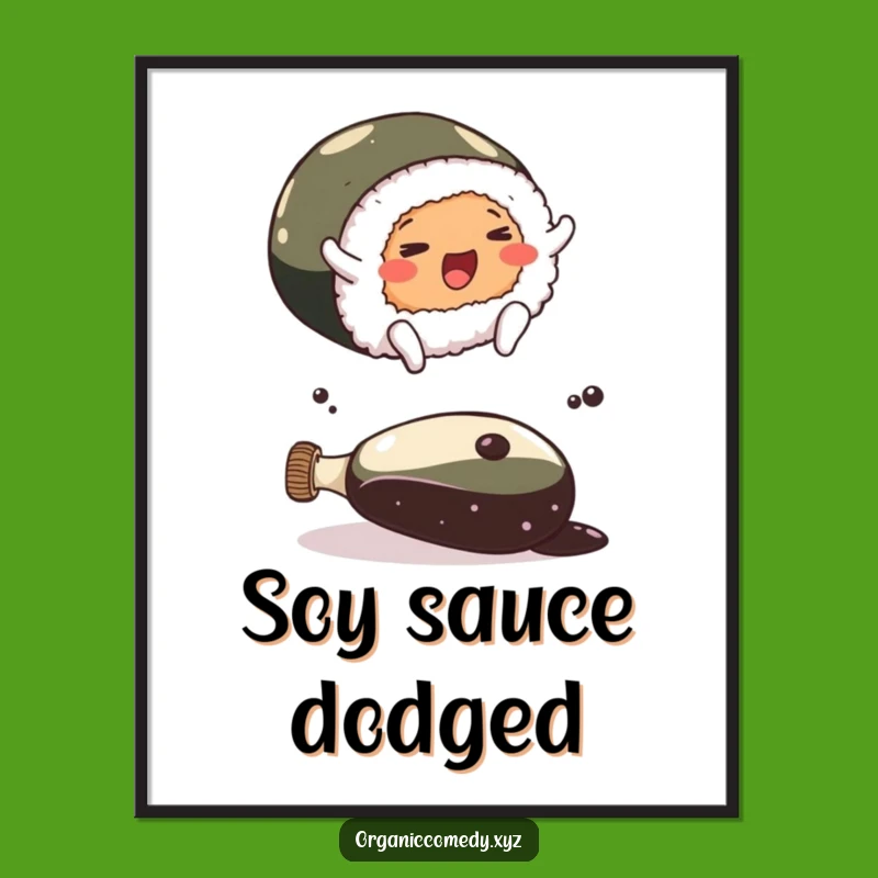 Funny Sushi Leap Poster: Bring Playful Energy to Your Walls!