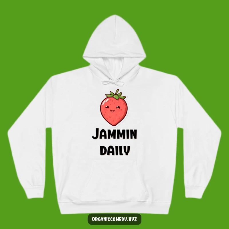 Funny Bouncing Strawberry Hoodie - Cozy & Cheerful Winter Wear