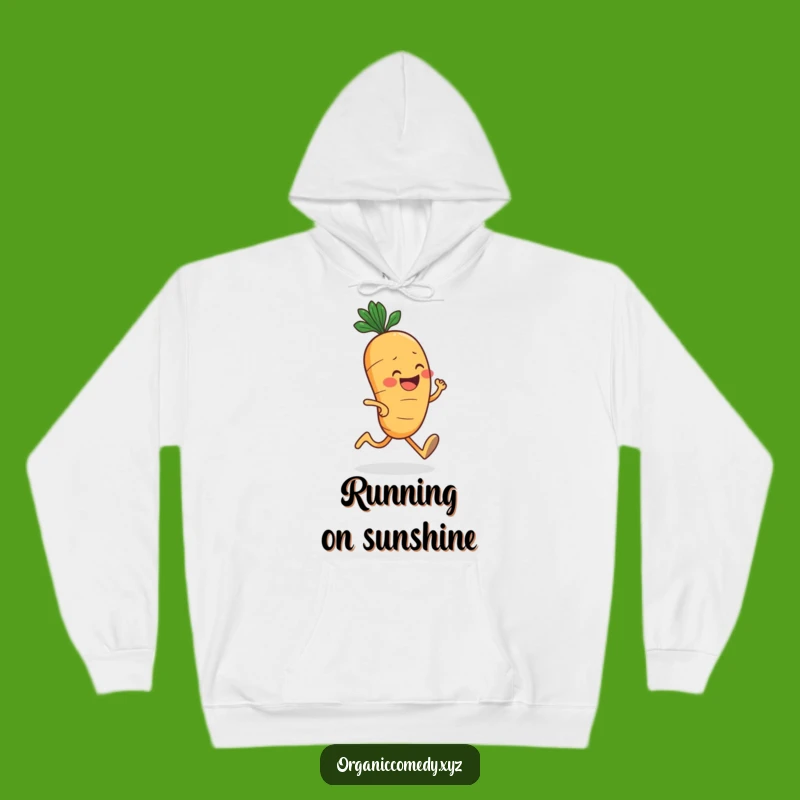 Funny Carrot Jogger Hoodie - Cozy Veggie Cartoon Sweatshirt Gift