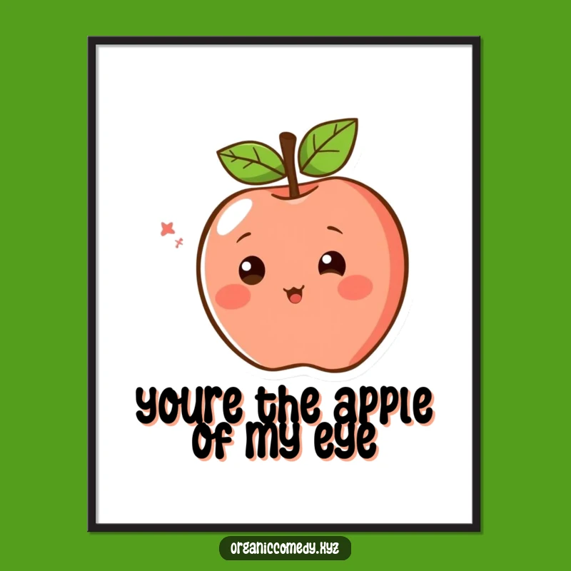 Free Printable Wall Art: Spinning Apple Funny Downloadable Decor for Playful Spaces