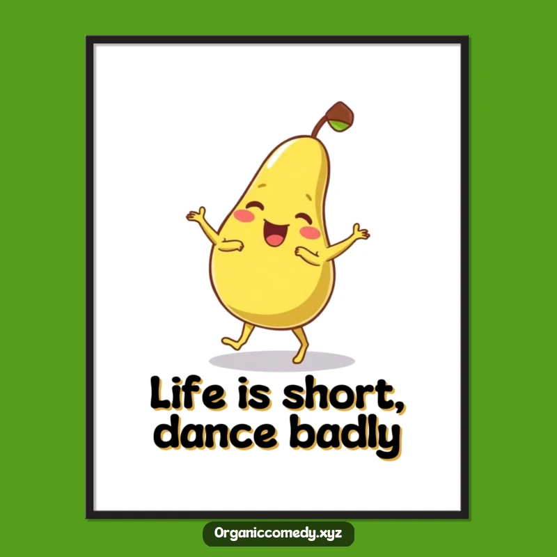Free Printable Wall Art: Funny Pear Dance Downloadable Art