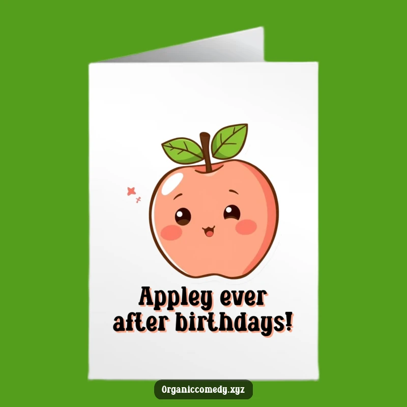 Free Printable Birthday Card: Spinning Apple Funny Downloadable Gift for Loved Ones