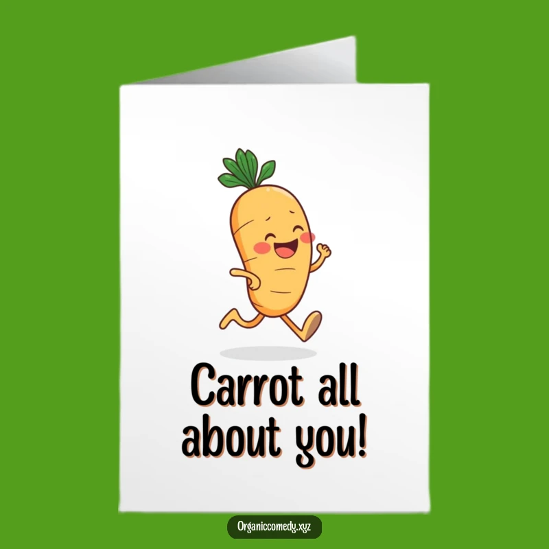 Free Printable Happy Birthday Card: Funny Carrot Jogging Downloadable Gift