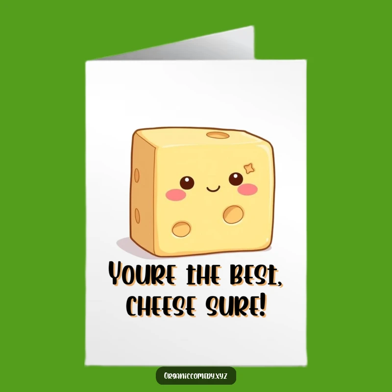 Free Printable Congrats Card: Wiggling Cheese Funny Downloadable Gift for Achievements
