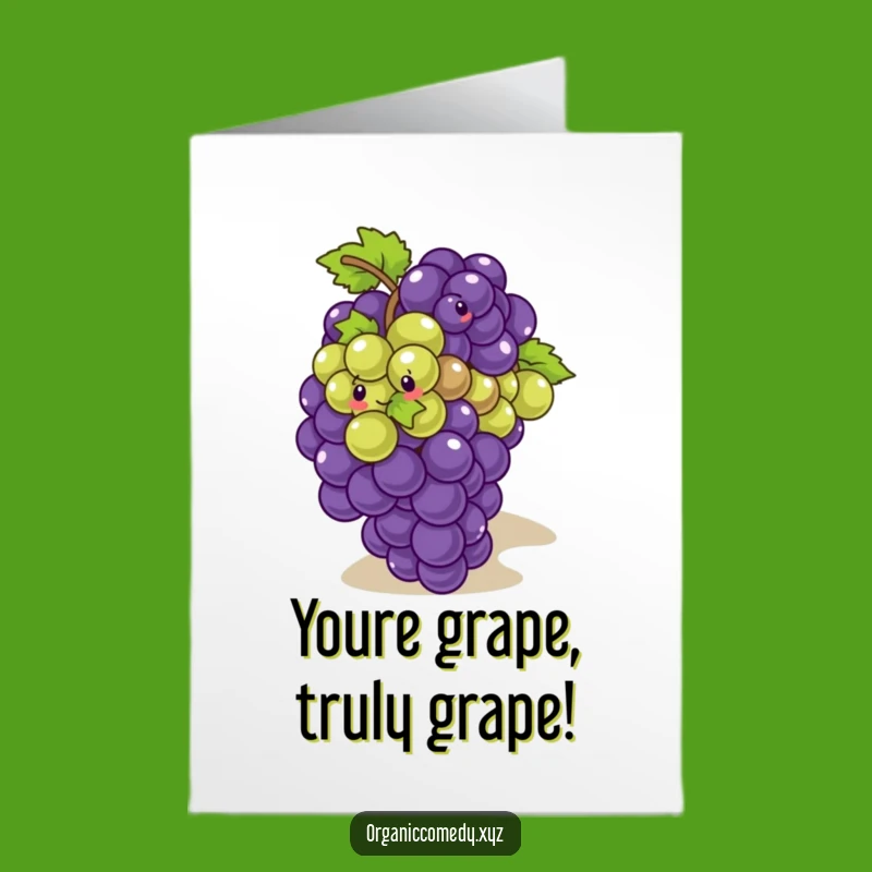 Free Printable Congrats Card: Giggling Grapes, Joyful Downloadable Gift!