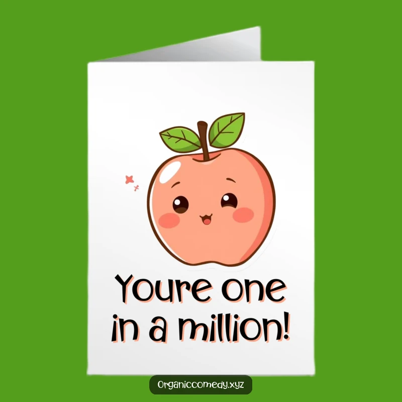 Free Printable Congrats Card: Spinning Apple Funny Downloadable Gift for Success