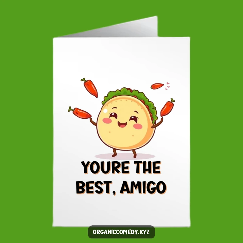 Free Printable Thank You Card: Juggling Taco - Thanks a Bunch!