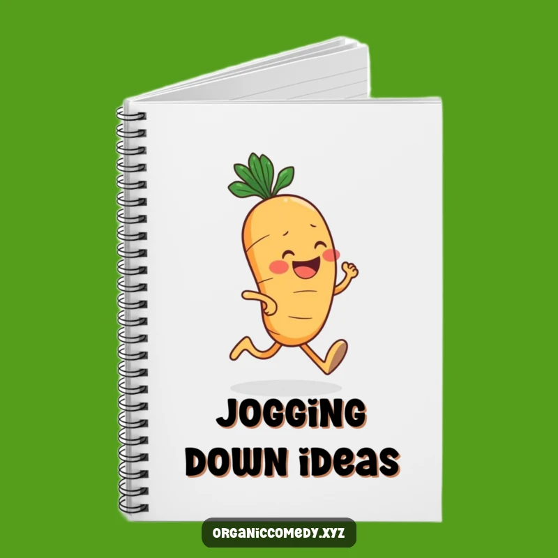 Funny Carrot Jogger Notebook - Cute Veggie Cartoon Journal Gift