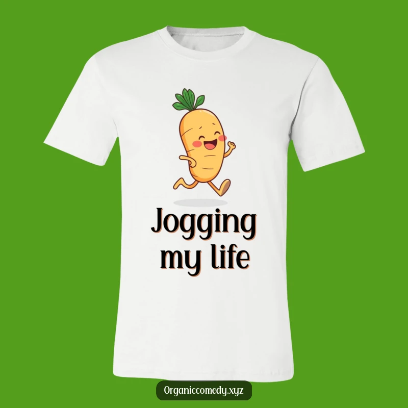 Funny Carrot Jogger T-Shirt - Comical Veggie Cartoon Apparel Gift