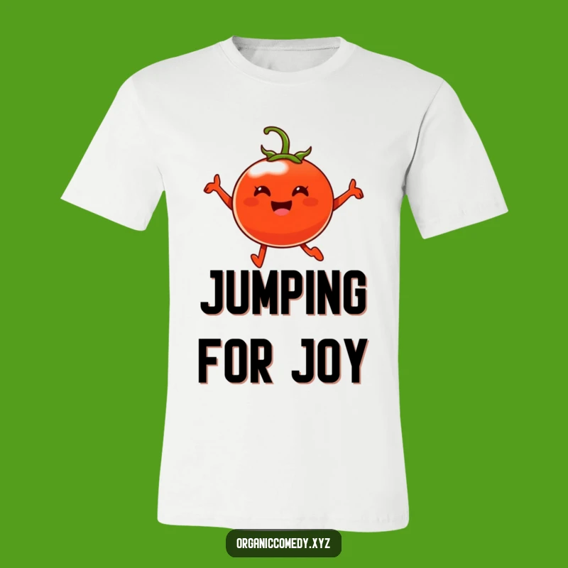 Funny Tomato Leap T-Shirt - Express Your Happiness Graphic Tee