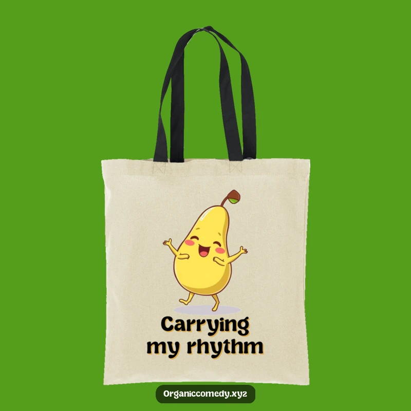 Funny Pear Dance Tote Bag - Durable Fruit Cartoon Carryall Gift
