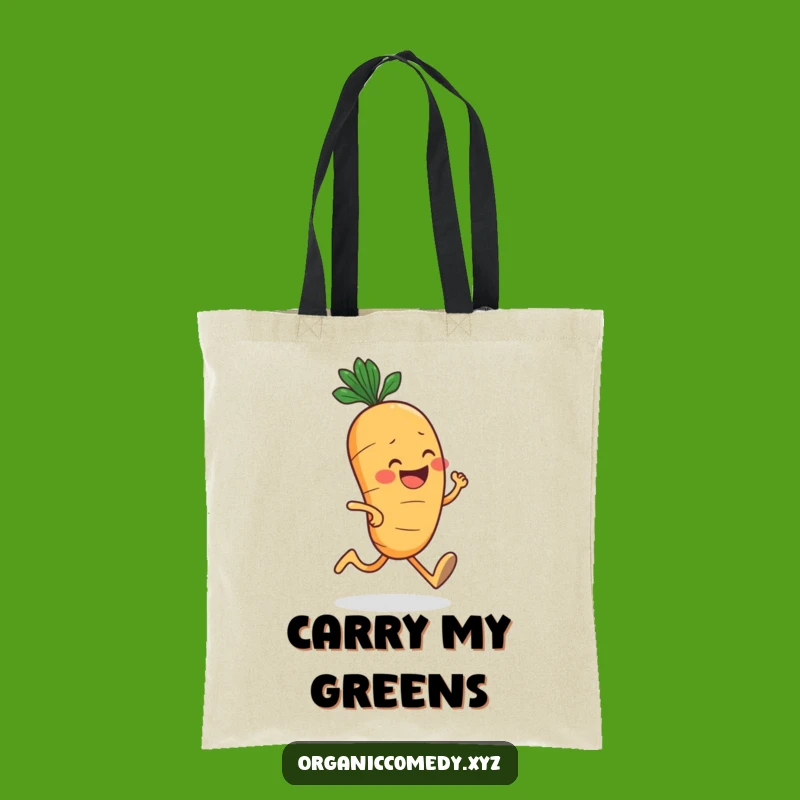 Funny Carrot Jogger Tote Bag - Durable Veggie Cartoon Carryall Gift