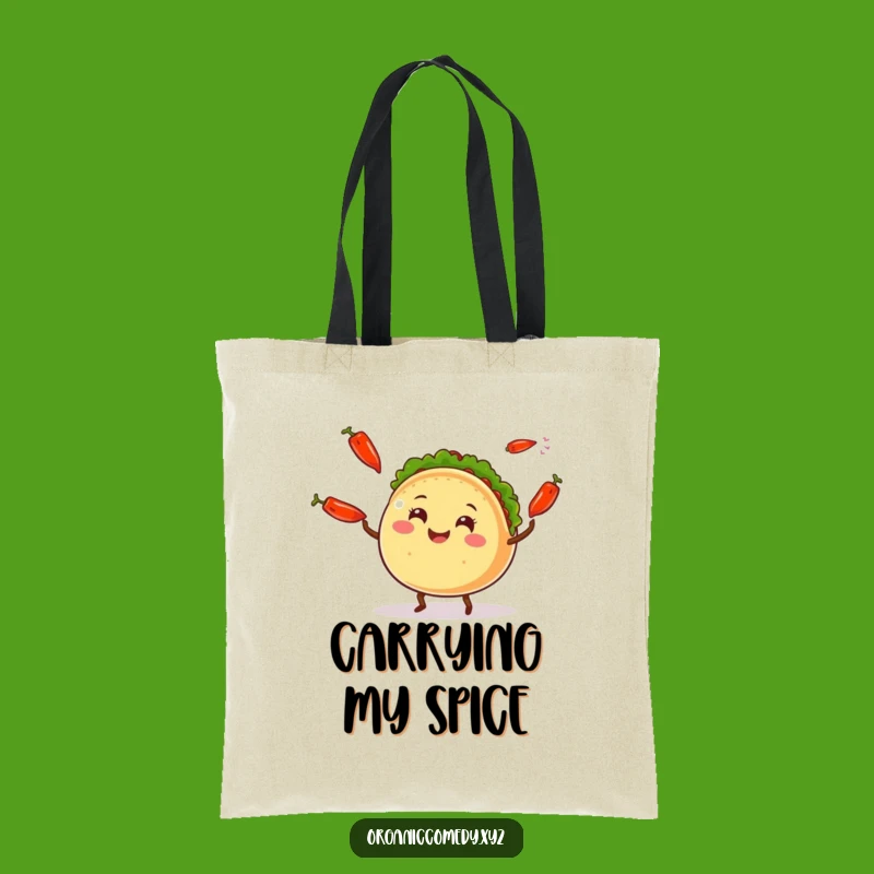 Funny Taco Juggling Tote Bag: Carry Your Feast with Festive Flair!